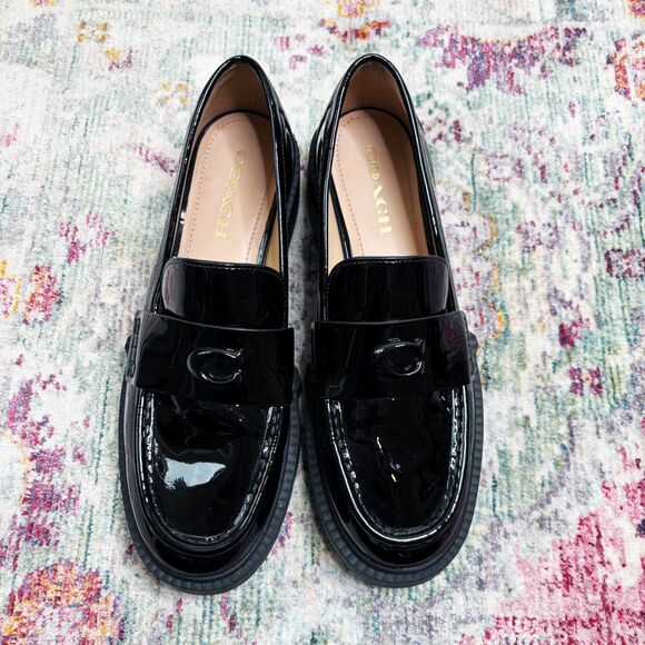 Coach Leah Patent Leather Loafers - Picture 5 of 8